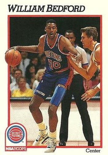 #360 William Bedford - Detroit Pistons - 1991-92 Hoops Basketball