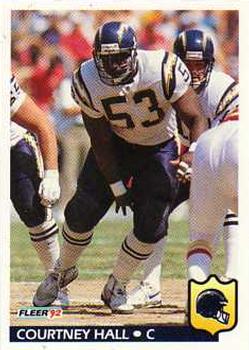 #360 Courtney Hall - San Diego Chargers - 1992 Fleer Football
