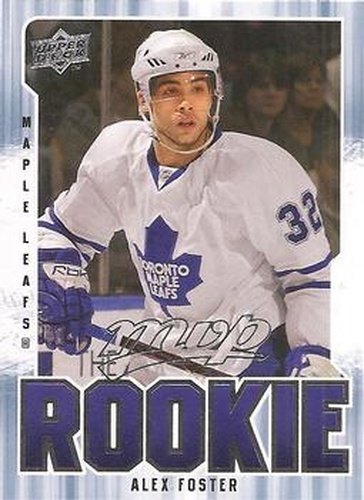 #360 Alex Foster - Toronto Maple Leafs - 2008-09 Upper Deck MVP Hockey