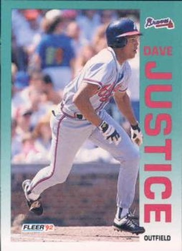 #360 Dave Justice - Atlanta Braves - 1992 Fleer Baseball