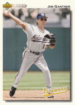 #360 Jim Gantner - Milwaukee Brewers - 1992 Upper Deck Baseball