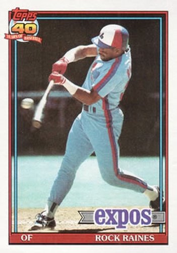 #360 Rock Raines - Montreal Expos - 1991 Topps Baseball