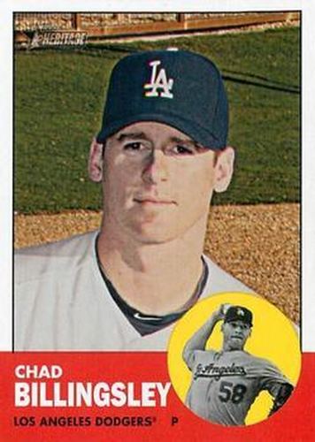 #360 Chad Billingsley - Los Angeles Dodgers - 2012 Topps Heritage Baseball