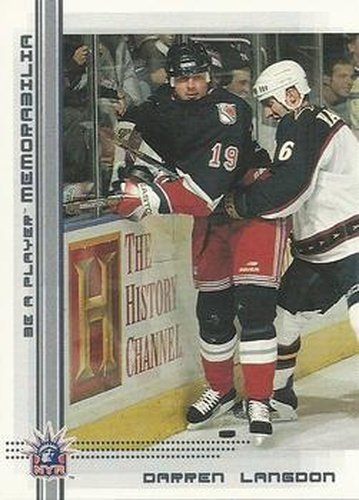 #360 Darren Langdon - New York Rangers - 2000-01 Be a Player Memorabilia Hockey