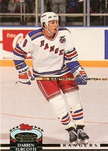 #360 Darren Turcotte - New York Rangers - 1992-93 Stadium Club Hockey