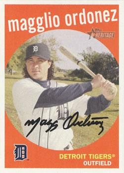 #360 Magglio Ordonez - Detroit Tigers - 2008 Topps Heritage Baseball