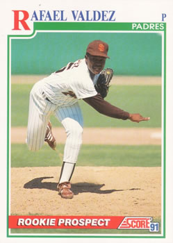 #360 Rafael Valdez - San Diego Padres - 1991 Score Baseball