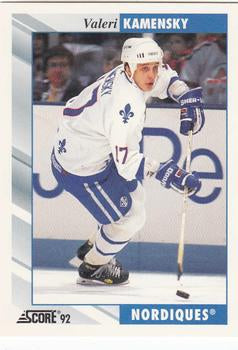 #360 Valeri Kamensky - Quebec Nordiques - 1992-93 Score USA Hockey