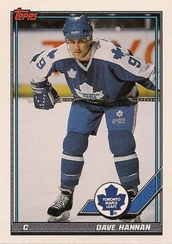 #360 Dave Hannan - Toronto Maple Leafs - 1991-92 Topps Hockey