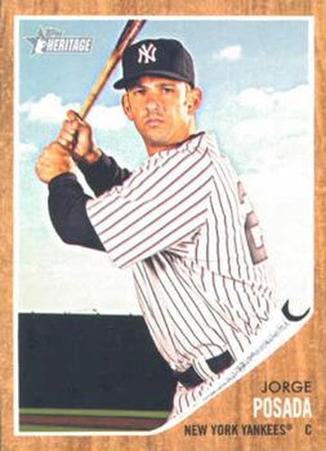#360 Jorge Posada - New York Yankees - 2011 Topps Heritage Baseball