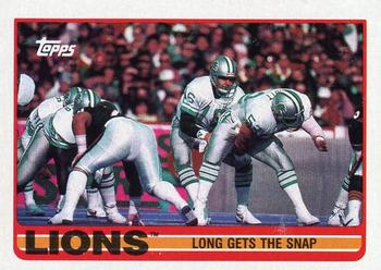 #360 Lions Team Leaders - Chuck Long - Detroit Lions - 1989 Topps Football