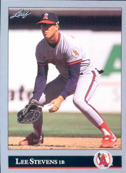 #361 Lee Stevens - California Angels - 1992 Leaf Baseball