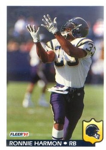 #361 Ronnie Harmon - San Diego Chargers - 1992 Fleer Football