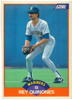 #361 Rey Quinones - Seattle Mariners - 1989 Score Baseball