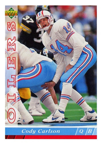 #361 Cody Carlson - Houston Oilers - 1993 Upper Deck Football