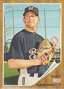#361 Randy Wolf - Milwaukee Brewers - 2011 Topps Heritage Baseball