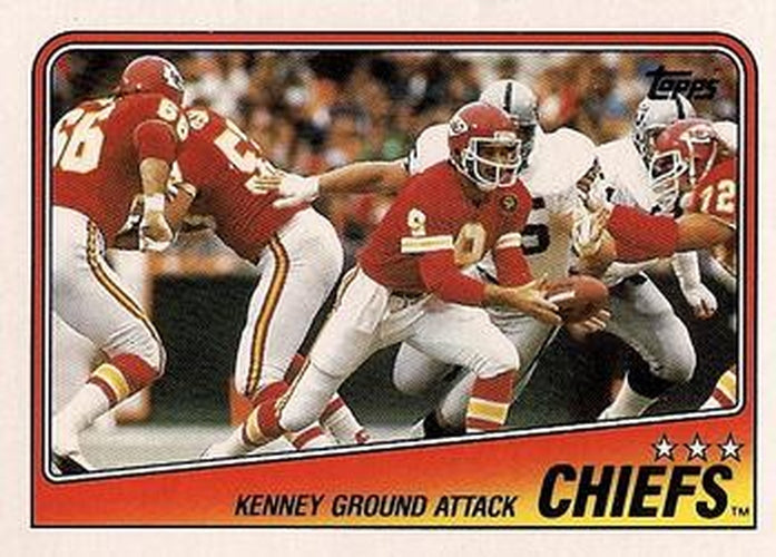 #361 Kenney Ground Attack - Kansas City Chiefs - 1988 Topps Football