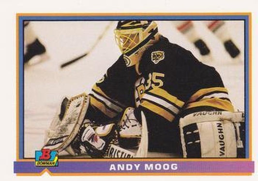 #361 Andy Moog - Boston Bruins - 1991-92 Bowman Hockey