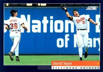 #361 David Segui - Baltimore Orioles -1994 Score Baseball