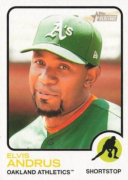 #361 Elvis Andrus - Oakland Athletics - 2022 Topps Heritage Baseball