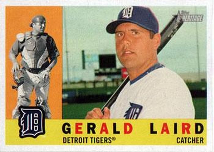#361 Gerald Laird - Detroit Tigers - 2009 Topps Heritage Baseball