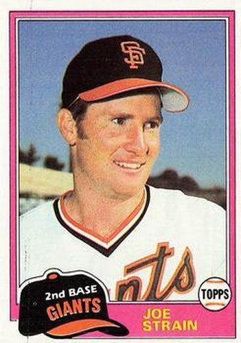#361 Joe Strain - San Francisco Giants - 1981 Topps Baseball