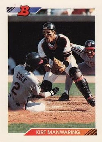#361 Kirt Manwaring - San Francisco Giants - 1992 Bowman Baseball