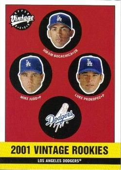 #361 Hiram Bocachica / Mike Judd / Luke Prokopec - Los Angeles Dodgers - 2001 Upper Deck Vintage Baseball