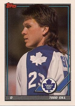 #361 Todd Gill - Toronto Maple Leafs - 1991-92 Topps Hockey