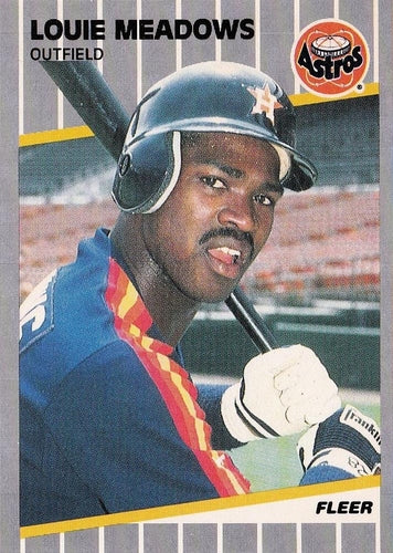 #361 Louie Meadows - Houston Astros - 1989 Fleer Baseball