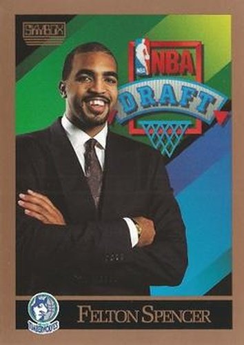 #361 Felton Spencer - Minnesota Timberwolves - 1990-91 SkyBox Basketball