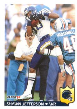 #362 Shawn Jefferson - San Diego Chargers - 1992 Fleer Football