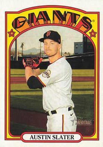 #362 Austin Slater - San Francisco Giants - 2021 Topps Heritage Baseball