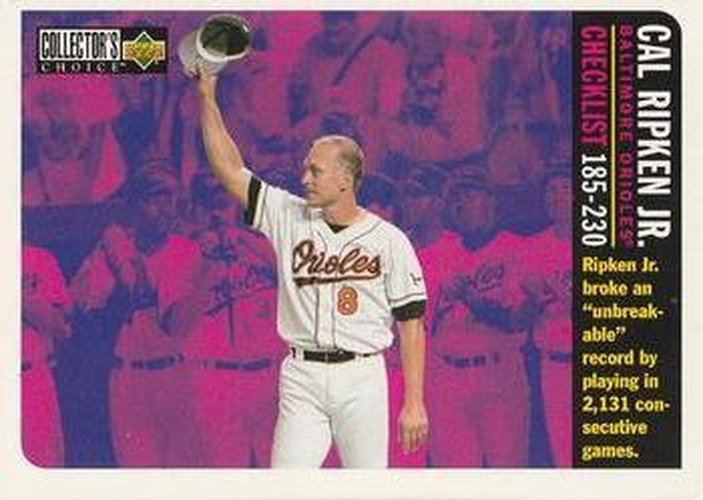 #362 Cal Ripken Jr. - Baltimore Orioles - 1996 Collector's Choice Baseball