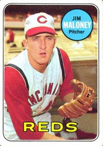 #362 Jim Maloney - Cincinnati Reds - 1969 Topps Baseball