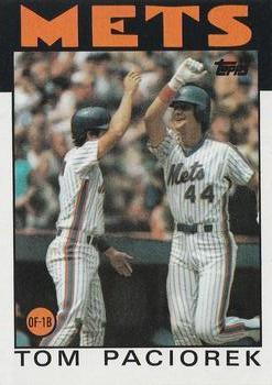 #362 Tom Paciorek - New York Mets - 1986 Topps Baseball