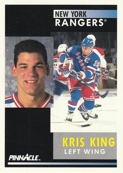 #362 Kris King - New York Rangers - 1991-92 Pinnacle Hockey