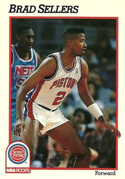 #362 Brad Sellers - Detroit Pistons - 1991-92 Hoops Basketball