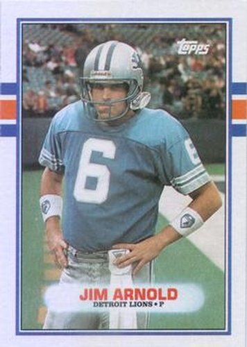 #362 Jim Arnold - Detroit Lions - 1989 Topps Football