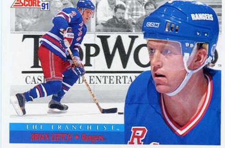 #363 Brian Leetch - New York Rangers - 1991-92 Score Canadian Hockey