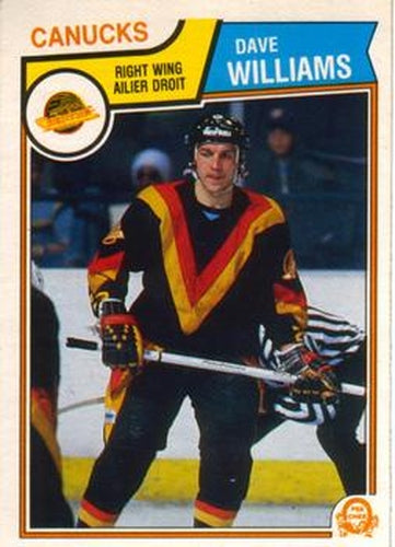 #363 Dave Williams - Vancouver Canucks - 1983-84 O-Pee-Chee Hockey
