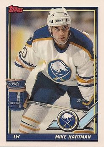 #363 Mike Hartman - Buffalo Sabres - 1991-92 Topps Hockey
