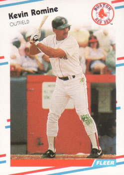 #363 Kevin Romine - Boston Red Sox - 1988 Fleer Baseball