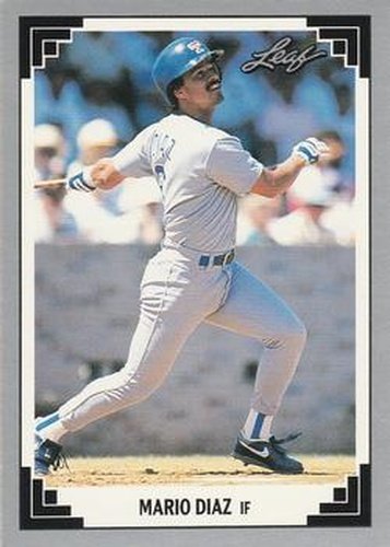 #363 Mario Diaz - Texas Rangers - 1991 Leaf Baseball