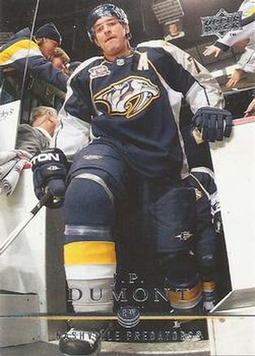 #363 J.P. Dumont - Nashville Predators - 2008-09 Upper Deck Hockey