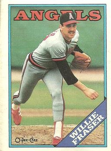 #363 Willie Fraser - California Angels - 1988 O-Pee-Chee Baseball