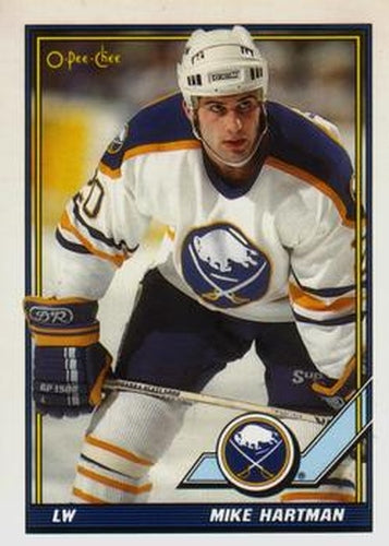 #363 Mike Hartman - Buffalo Sabres - 1991-92 O-Pee-Chee Hockey