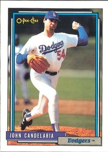 #363 John Candelaria - Los Angeles Dodgers - 1992 O-Pee-Chee Baseball