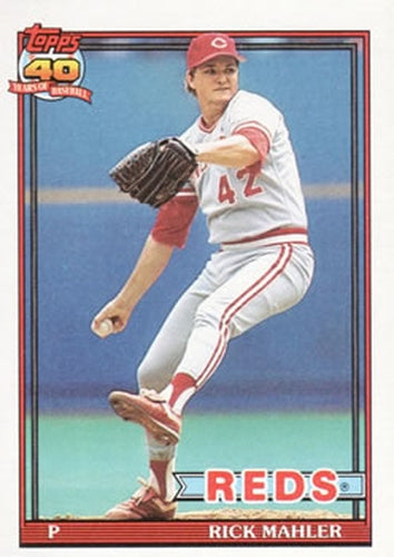 #363 Rick Mahler - Cincinnati Reds - 1991 Topps Baseball