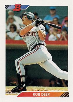#363 Rob Deer - Detroit Tigers - 1992 Bowman Baseball
